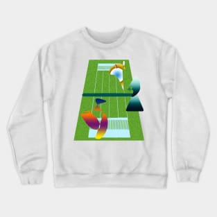 A Surreal Tennis Match Crewneck Sweatshirt